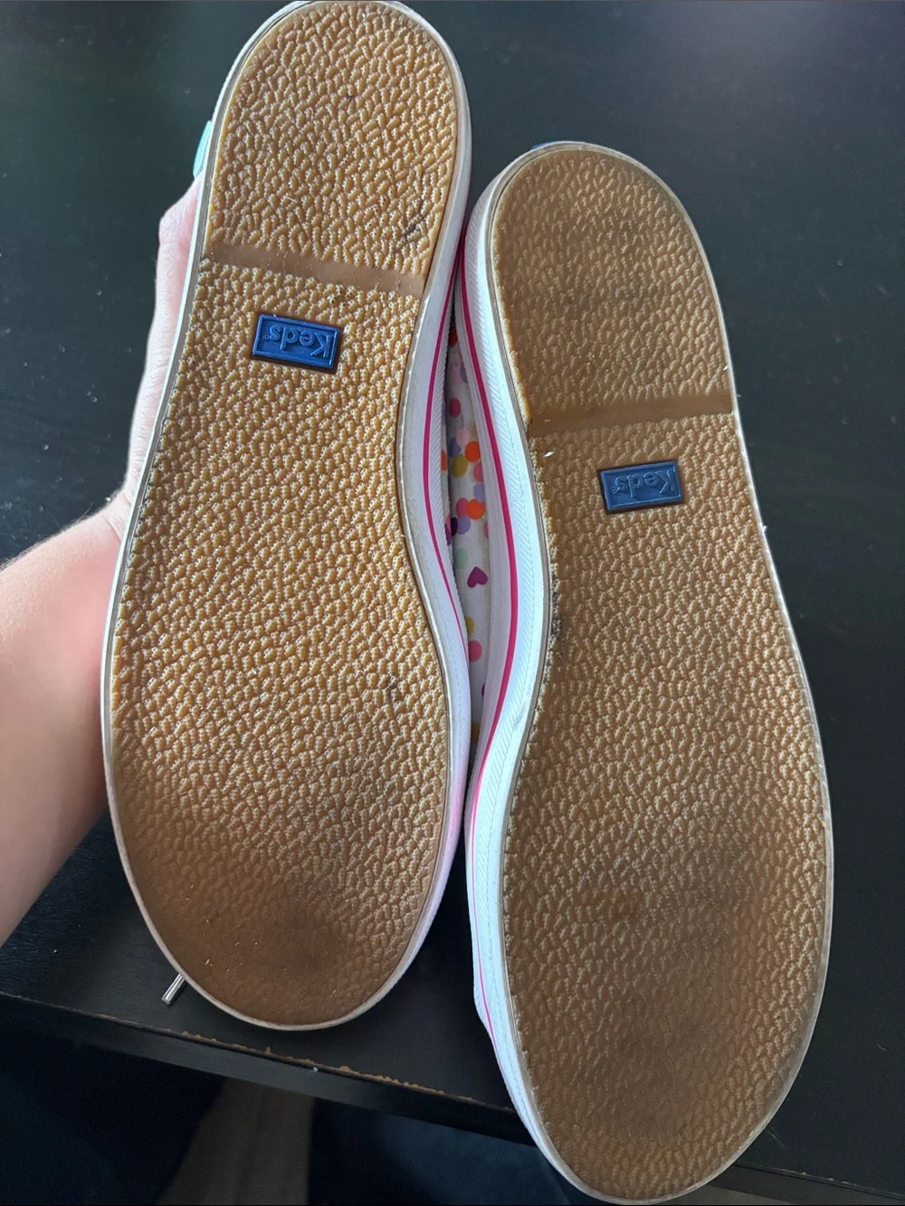 kate spade White Sneakers with Multicolor Polka Dots